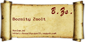 Bozsity Zsolt névjegykártya